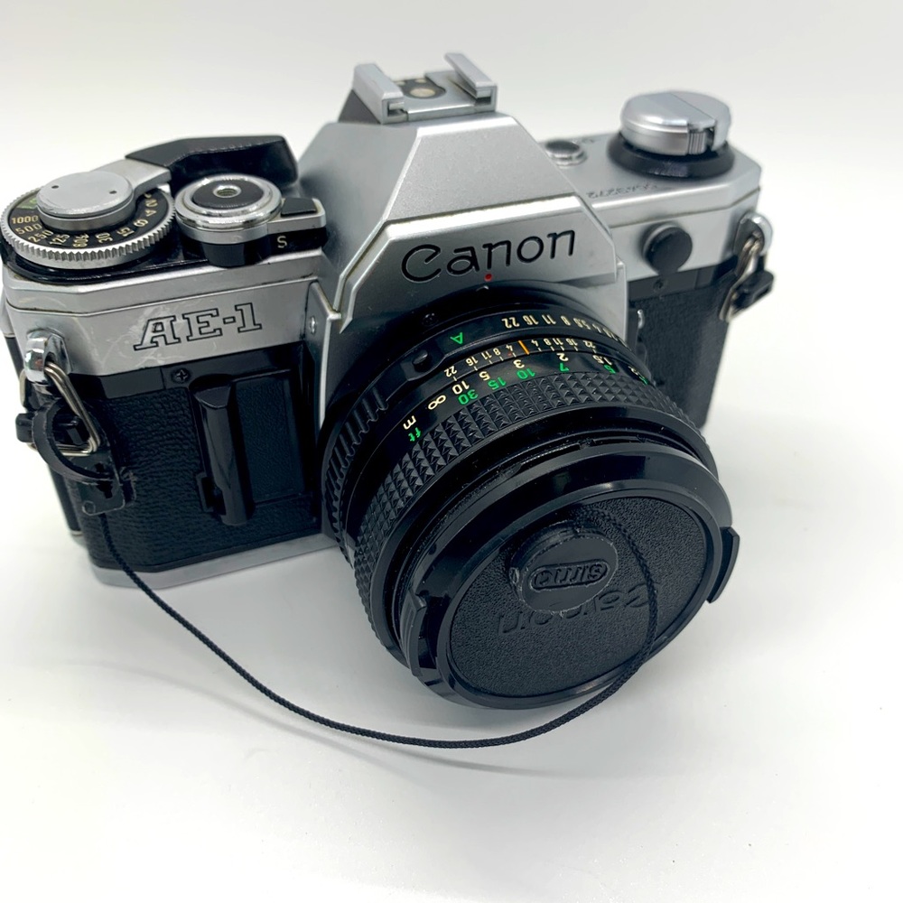 Canon AE-1 35mm Film Camera with Canon 50mm f/1.8 FD Lens (Film Tested)